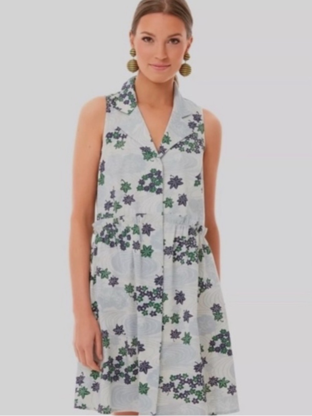 Tuckernuck Sleeveless Floral Shirt Dress NWT